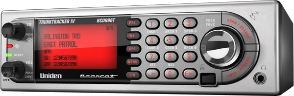 Uniden BCD996T, 6000 Channels, 25-1300 Mhz, 24 Bands, APCO Digital Trunk Tracker IV, Mobile/Base